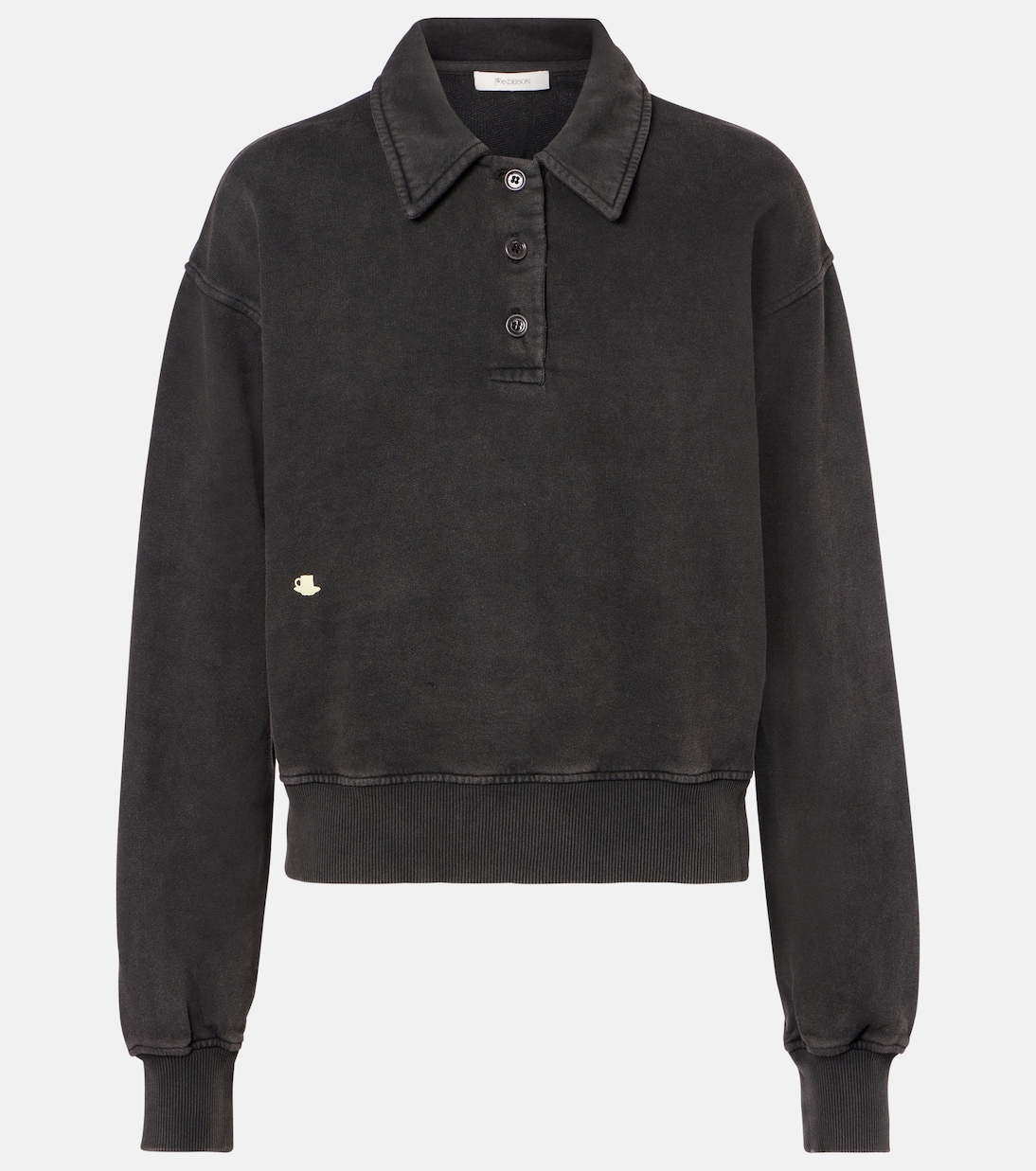 

Хлопковая толстовка-поло JW Anderson, Washed Black