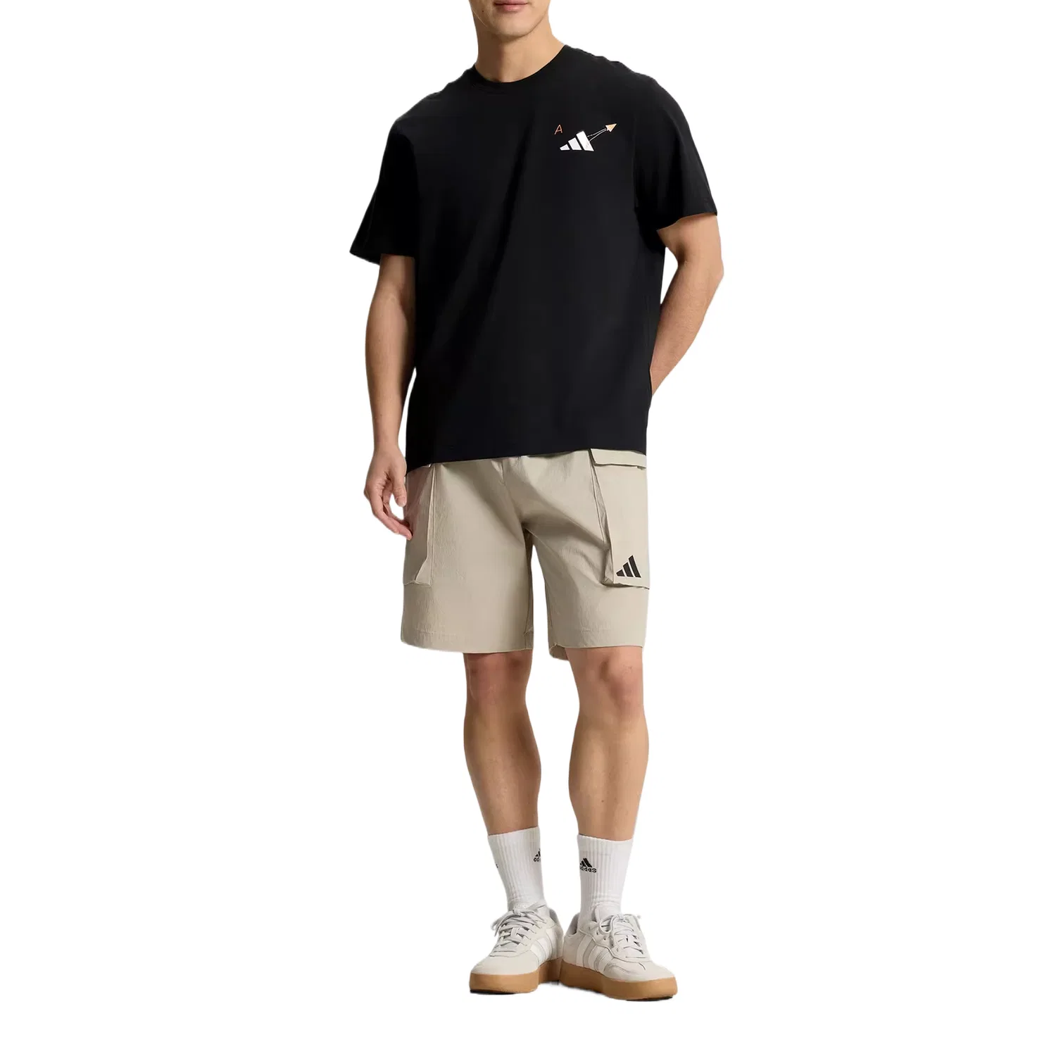 Футболка унисекс black crew neck moderate Adidas — фото 4
