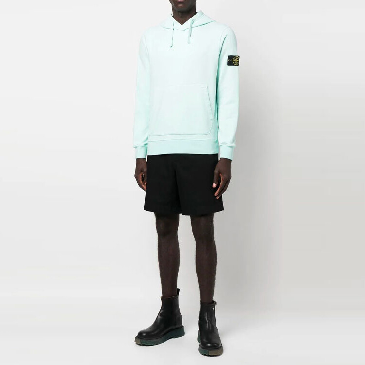 Толстовка мужская бирюзовая Stone Island, голубой — фото 2