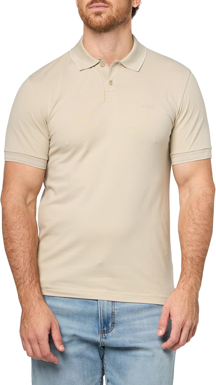 

BOSS Мужская Поло Paul Modern Essential, Coffee Creamer, Коричневый, BOSS Мужская Поло Paul Modern Essential, Coffee Creamer