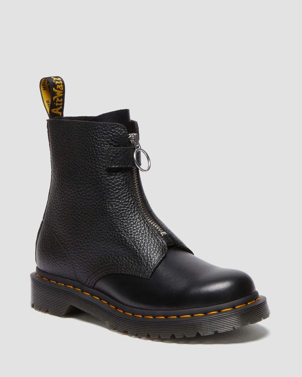 

Dr. Martens 1460 Кожаные ботинки на шнуровке с молнией спереди, цвет Black — Wanama+Milled Nappa