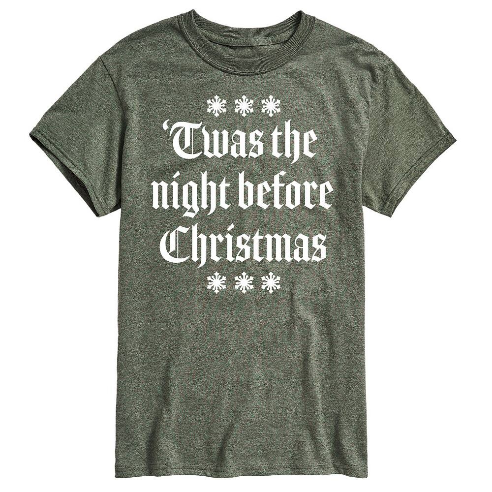 

Мужская футболка с рисунком Twas The Night Before Christmas Licensed Character, цвет Dark Green