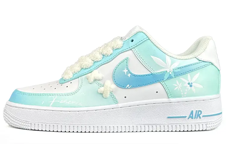 

Кроссовки Nike Air Force 1 Skateboarding Shoes Women's Low-top White, голубой, Синий, Кроссовки Nike Air Force 1 Skateboarding Shoes Women's Low-top White, голубой