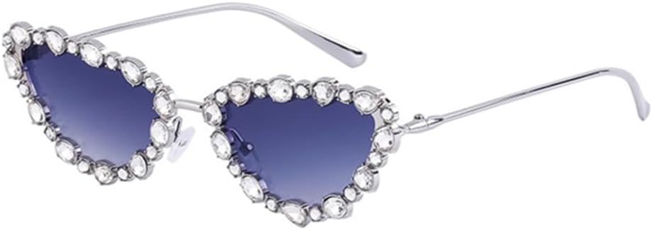 

Роскошные солнцезащитные очки «кошачий глаз» с кристальным блеском для женщин, винтажный стиль, сексуальные солнцезащитные очки для женщин, элегантные очки generic, 3562 C2