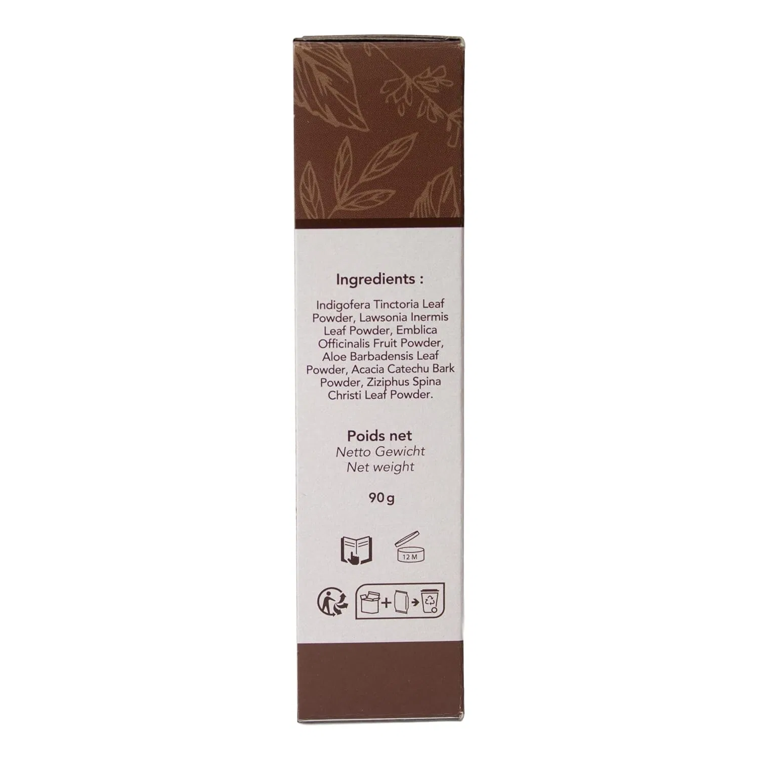 Растительная краска для волос Hennedrog Henna Chatain Chestnut Brown 90 г Generisch, Maroon — фото 2