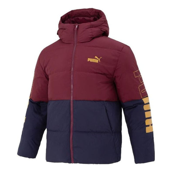 

Куртка colorblock puffer jacket 'red' Puma, красный