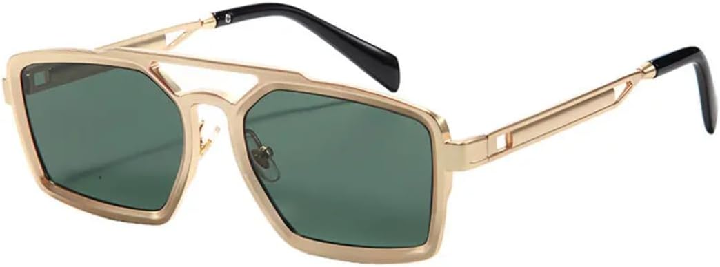 

Металлические солнцезащитные очки в стиле ретро с двойным острием для женщин и мужчин, роскошные, для защиты от солнца на открытом воздухе, с зеркальными линзами, защищающими от УФ-излучения UV400 TVTBBVV, T22141-c4