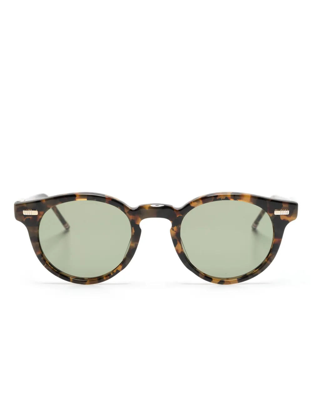 

Солнцезащитные очки в круглой оправе черепаховой расцветки Thom Browne Eyewear, коричневый