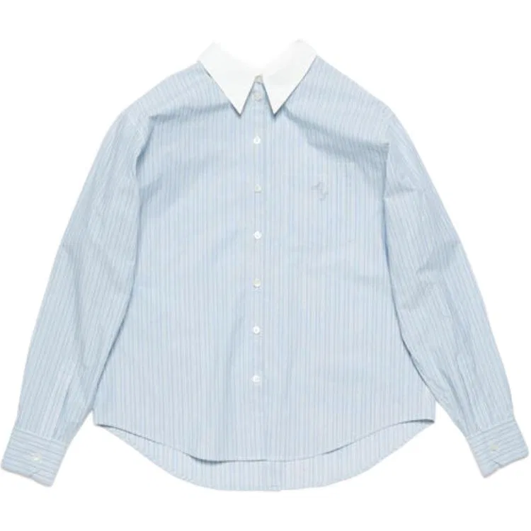 Рубашка на пуговицах с полосками Acne Studios, Dusty Blue