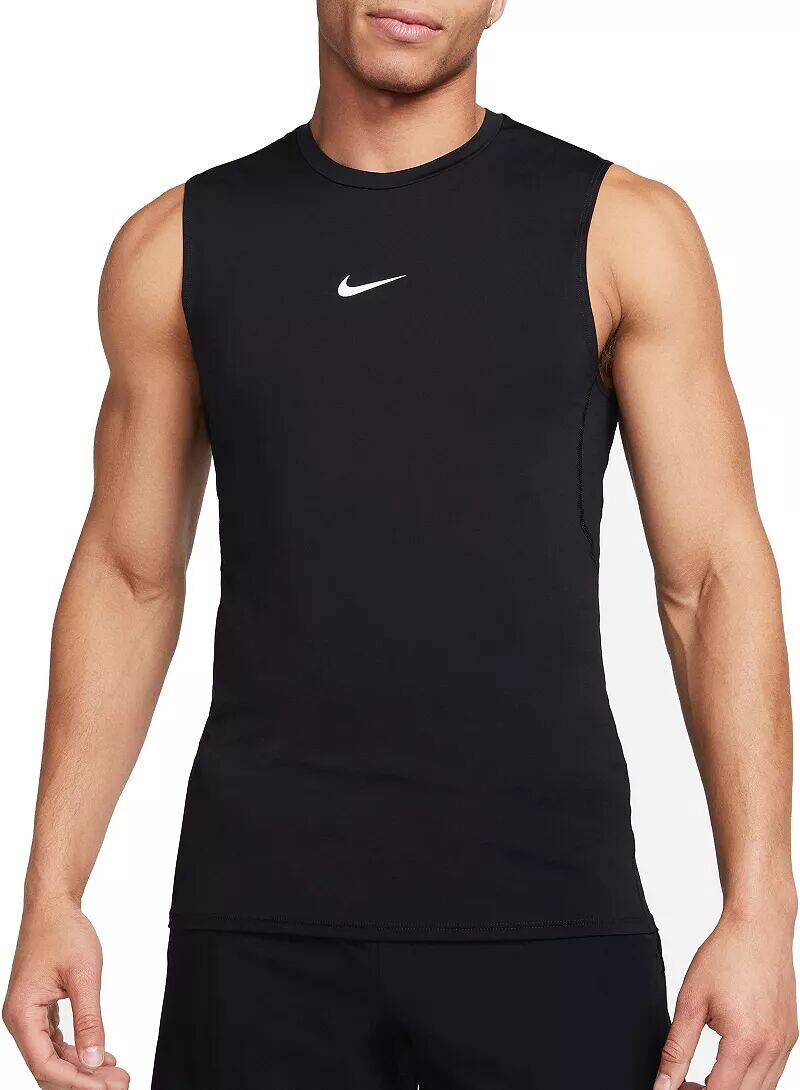 

Мужская тонкая футболка для фитнеса без рукавов Nike Pro Dri-FIT, черный