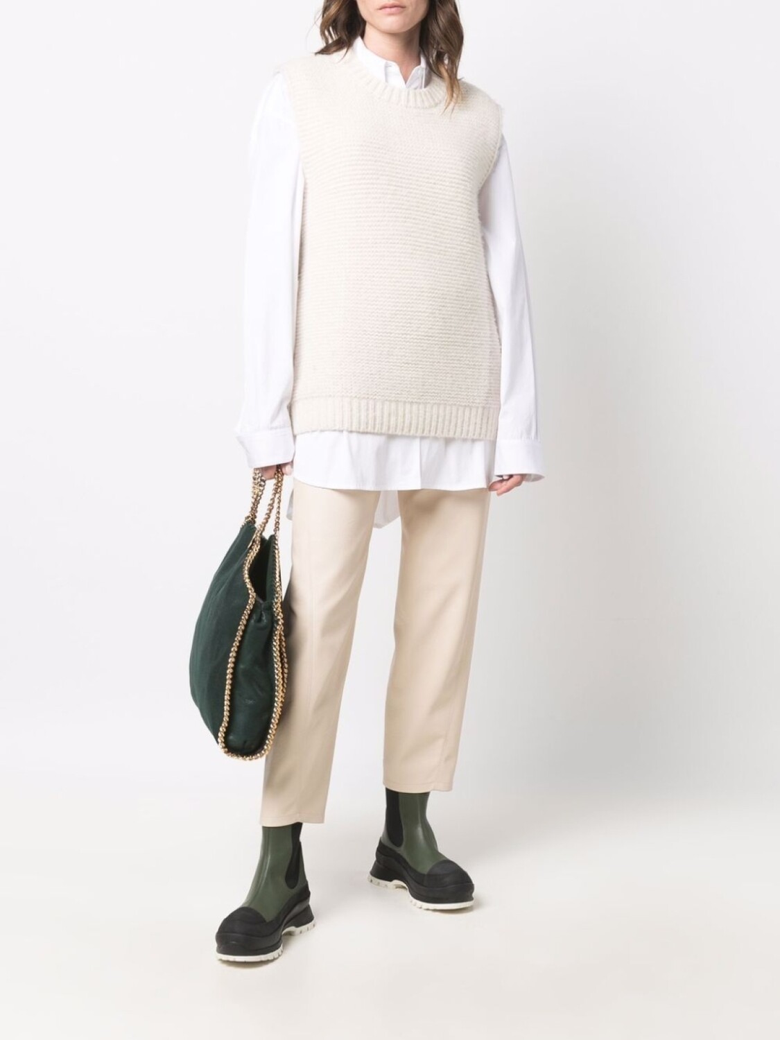 

Stella McCartney вязаный жилет, белый