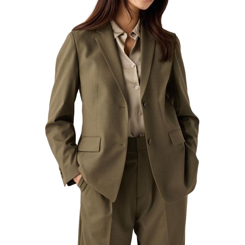 

Костюм деловой женский оливковый UNIQLO, черный