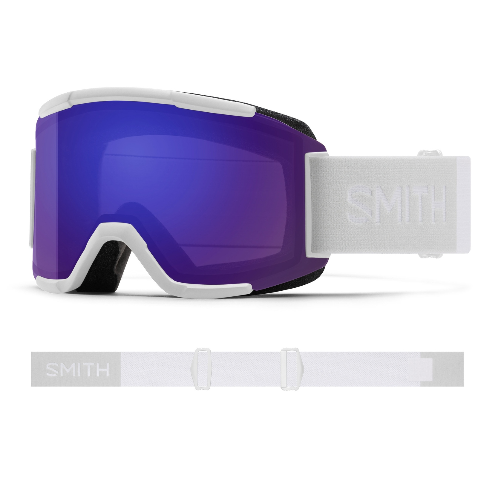 

Очки Smith Squad, White Vapor Chromapop Everyday Violet Mirror + Bonus Clear Lens