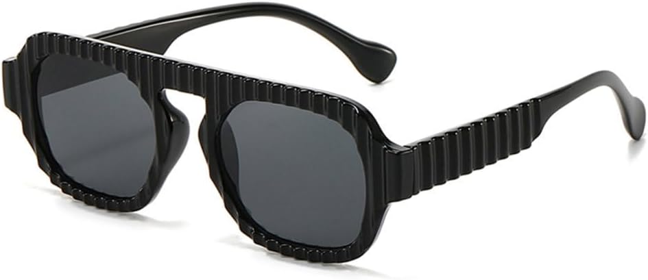 

Уникальные квадратные солнцезащитные очки для женщин с градиентным покрытием, защита от УФ-излучения UV400, модные двухцветные солнцезащитные очки для мужчин MTZJH, Black Gray