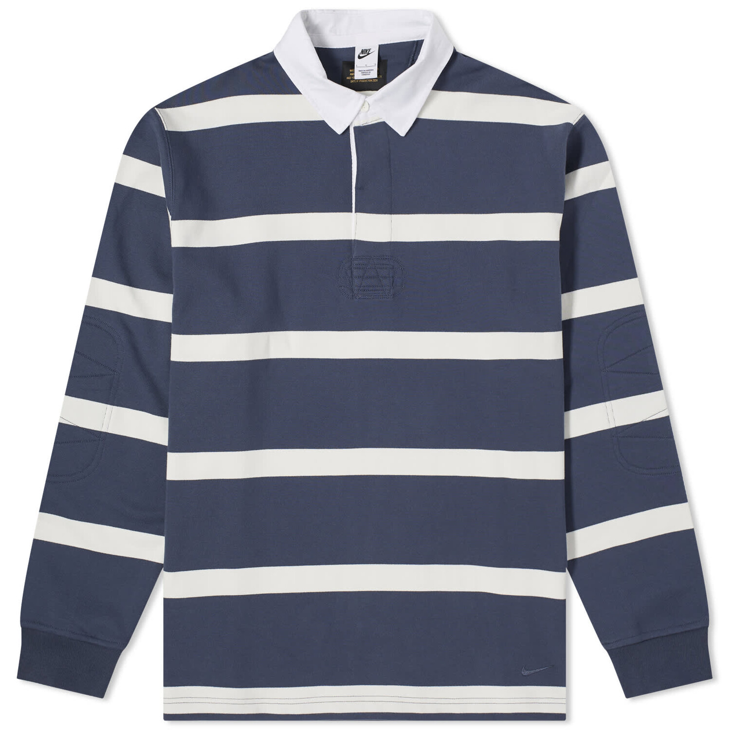 

Рубашка Nike Life Striped Heavyweight Rugby, цвет Thunder Blue , Sail & White