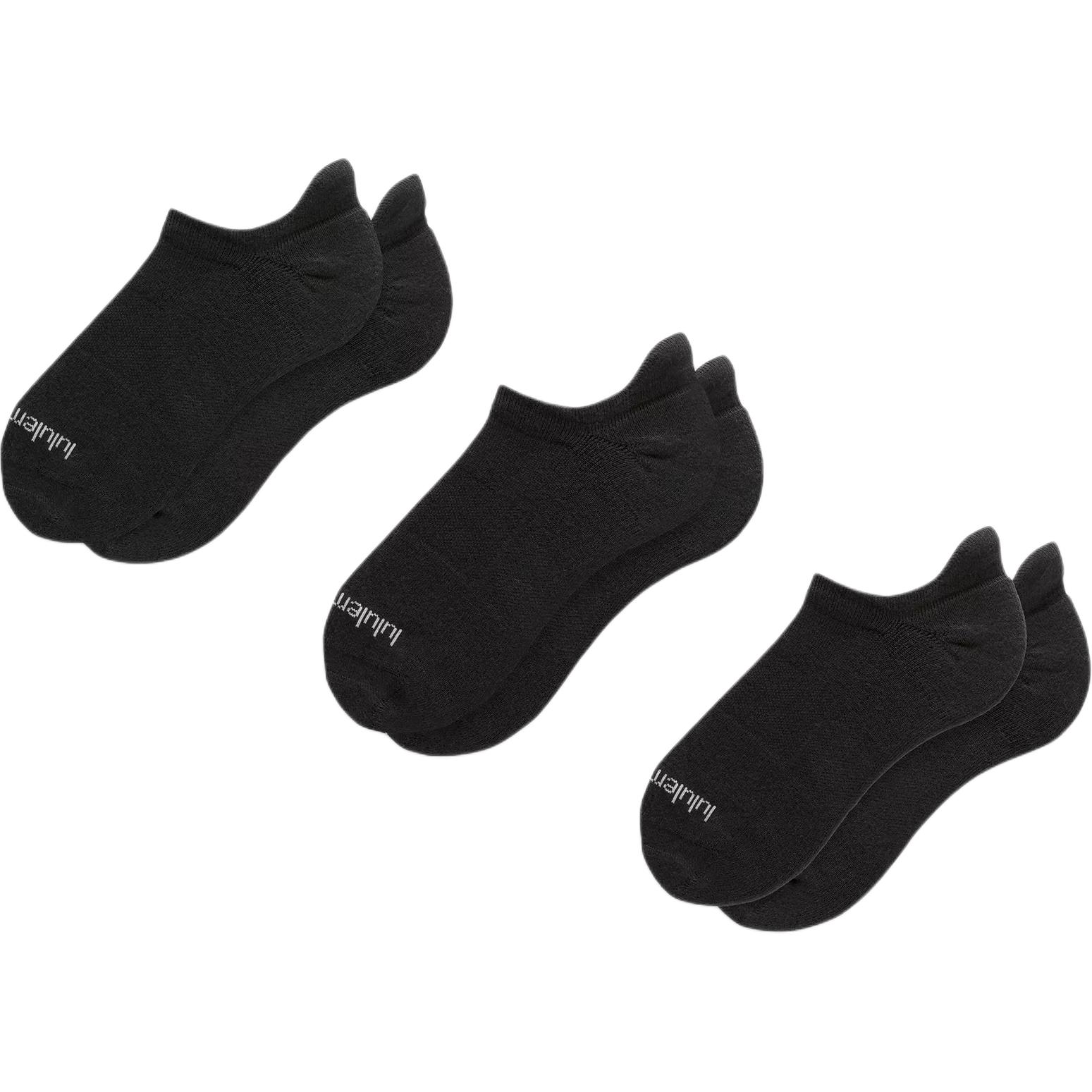 

Женские носки до щиколотки 3 пары Lululemon, черный