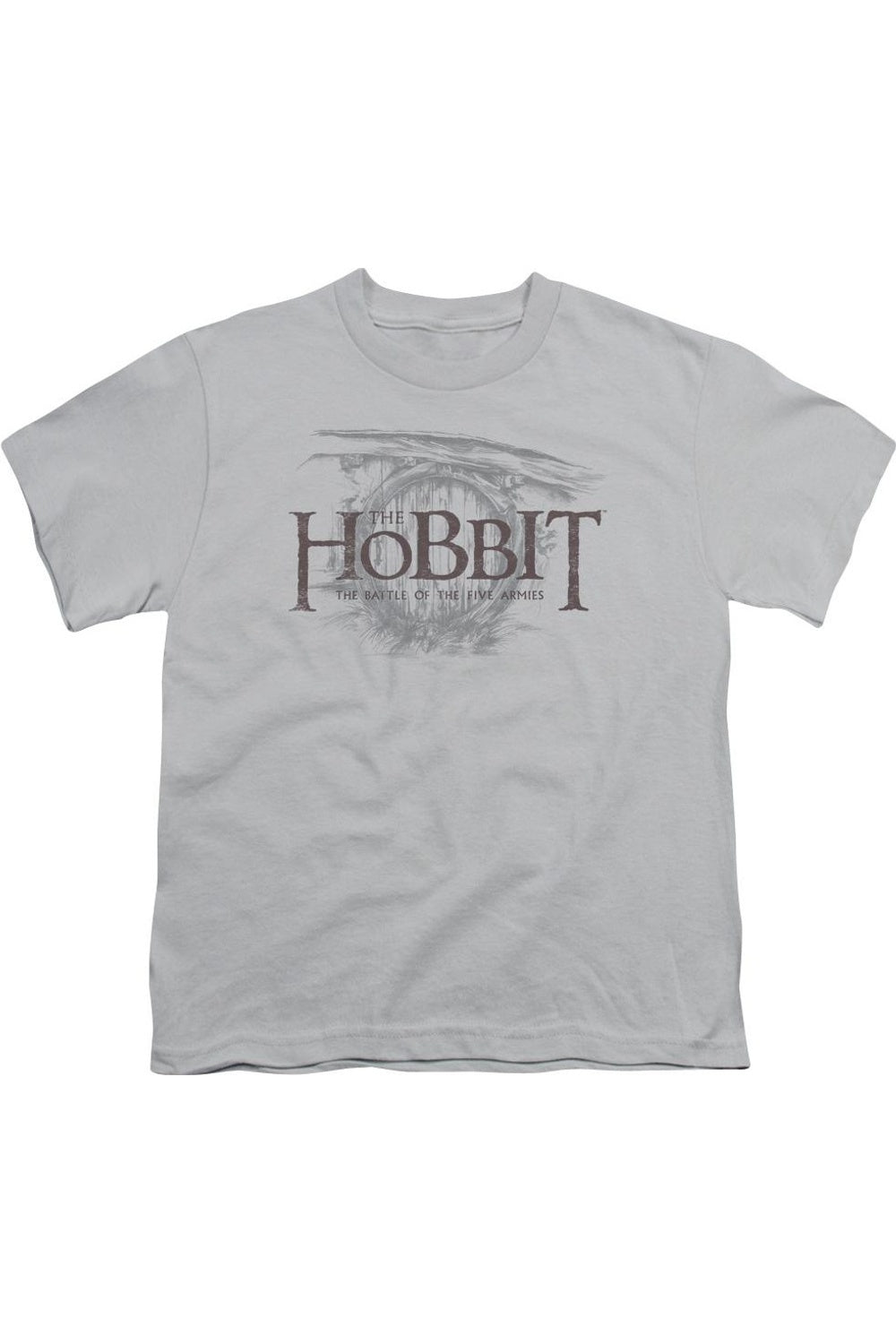 

Футболка с коротким рукавом для детей с логотипом "Дверь Хоббита" Gildan, серебряный