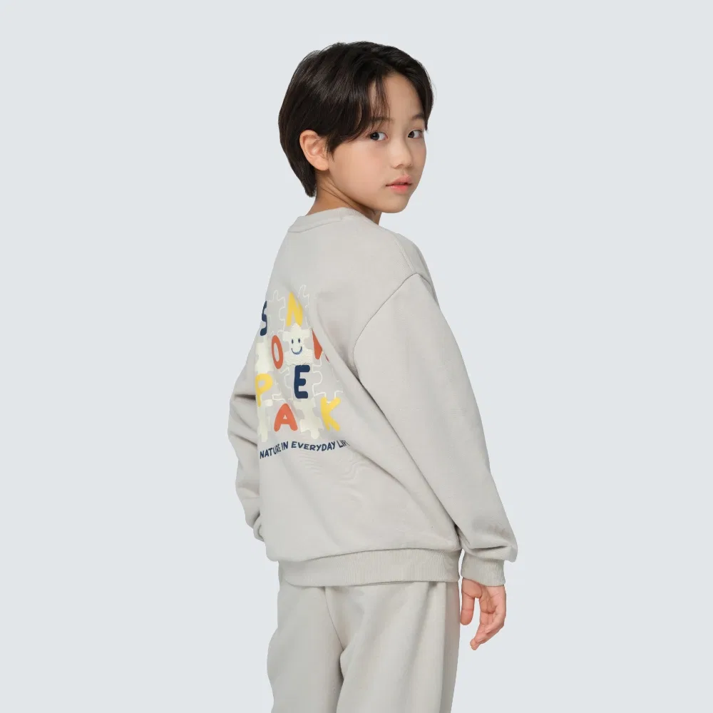 Детский свитшот Snowpeak Apparel Kids с графическим принтом, светло-бежевый