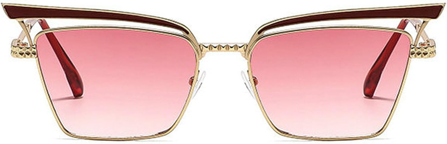 

Солнцезащитные очки COTIA в стиле «кошачий глаз» для женщин и мужчин, модные, с полой металлической оправой, в стиле Y2K, уникальные солнцезащитные очки в форме «кошачьего глаза», Pink