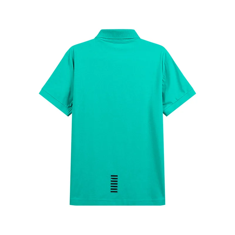 EMPORIO ARMANI Футболка-поло EA7 SS24 мужская бирюзово-зеленая — фото 3