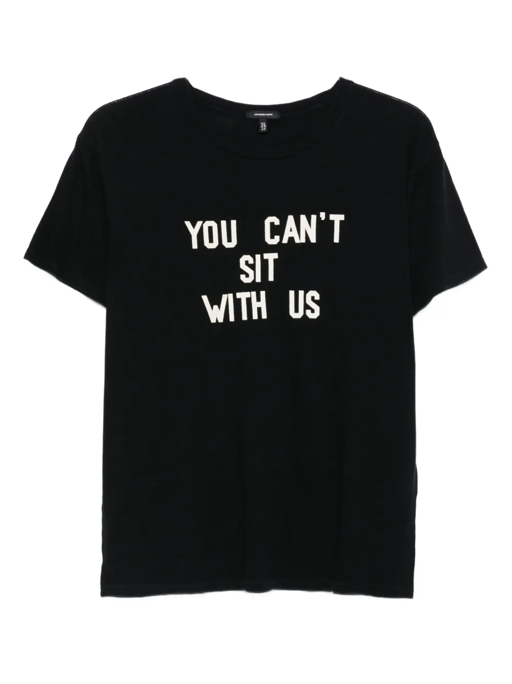 

Футболка с принтом-слоганом R13, черный