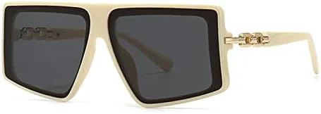 

Солнцезащитные очки для женщин в стиле ретро, ​​разноцветные, с защитой от УФ-излучения UV400; солнцезащитные очки для мужчин, желтые и фиолетовые MTZJH, Beige Gray