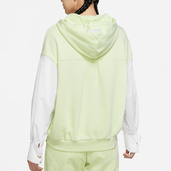Свитер sportswear icon clash embroidery logo hoodie green/yellow Nike, желтый — фото 4