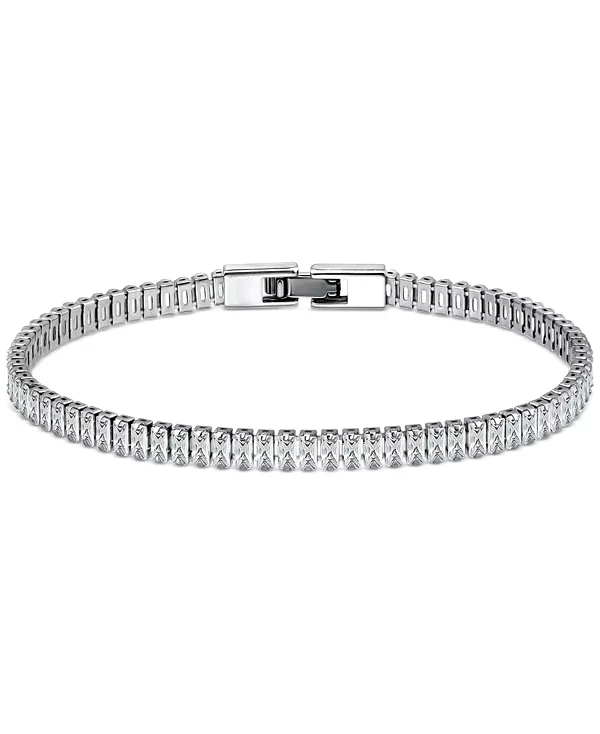 

Теннисный браслет-багет из кубического циркония, созданный для Macy's Giani Bernini, silver