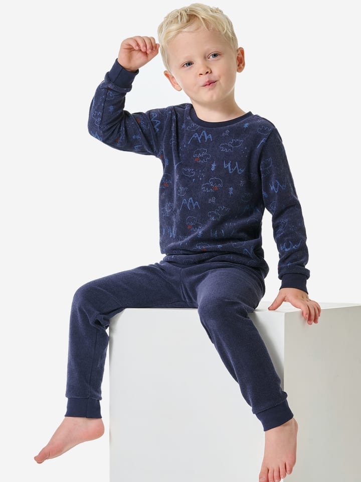 Schiesser Пижама Boys World темно-синего цвета — фото 2