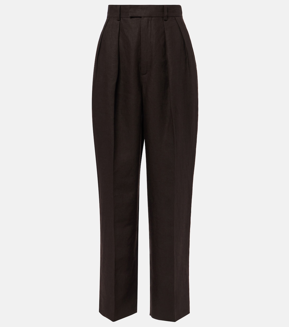 

Высокие льняные прямые брюки Loro Piana, Vintage Brown