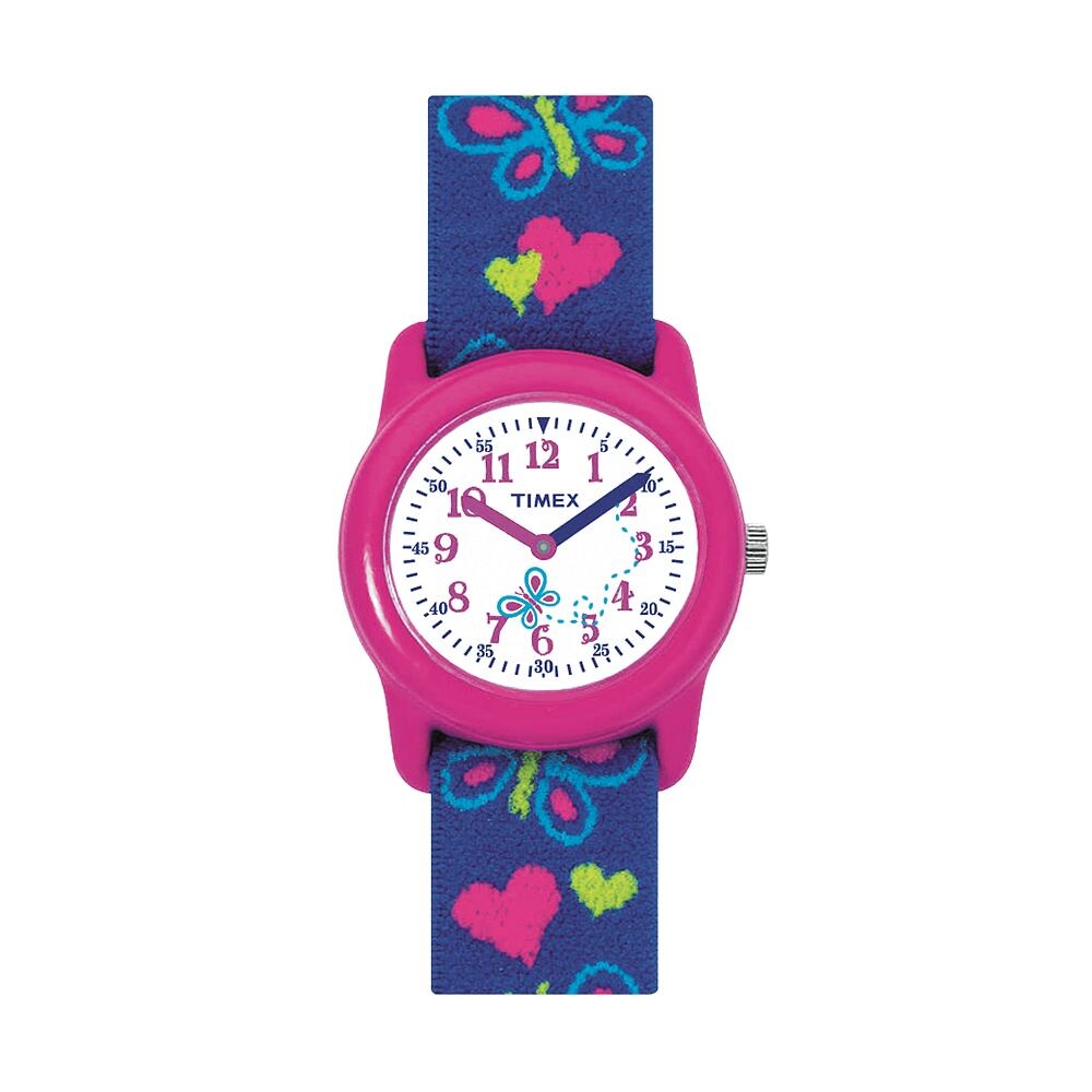 

Детские часы Timex с сердечком и бабочкой — T890019J, синий