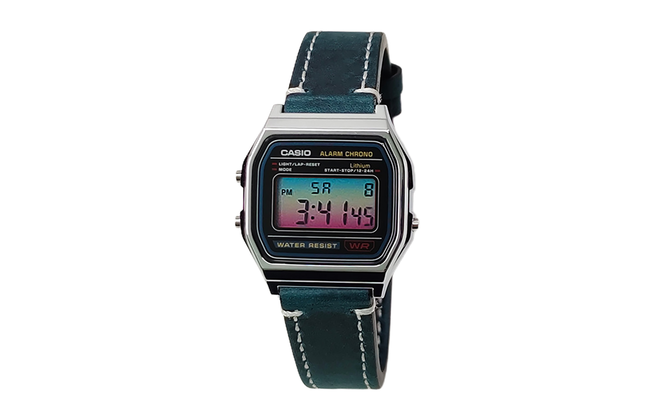 

Casio Мужские часы Retrofit Series с кварцевым механизмом, ремешком из натуральной кожи, черным циферблатом