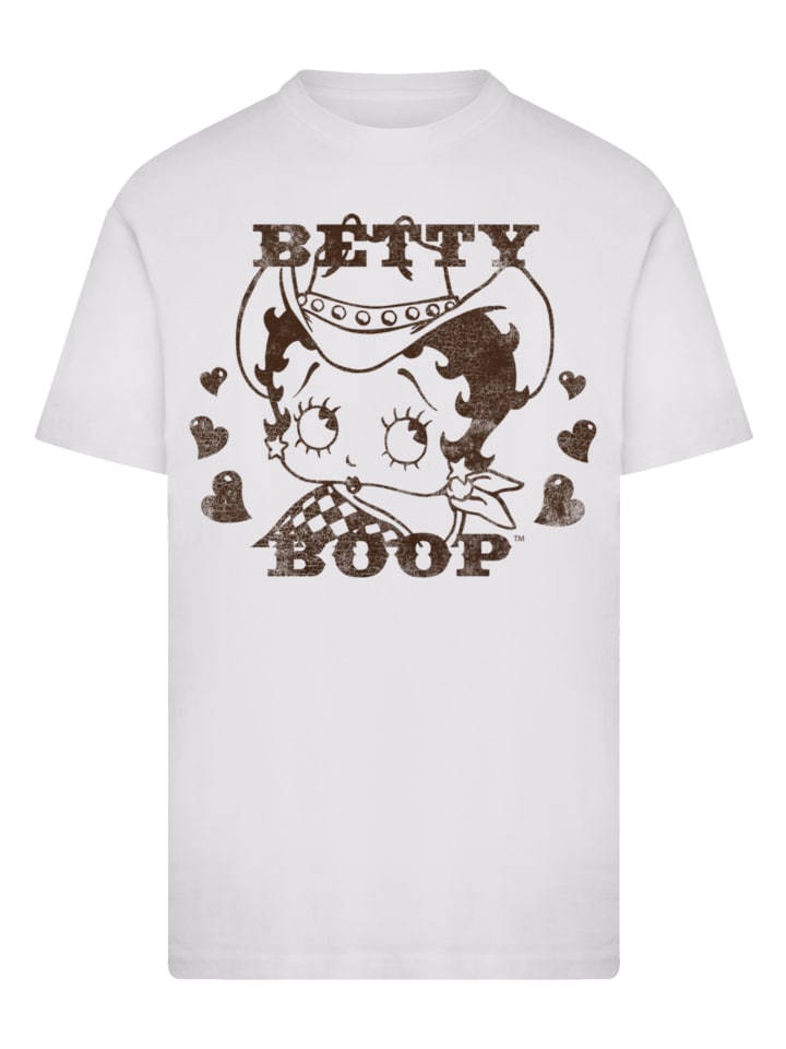 

Футболка Betty Boop Cowgirl в белом цвете F4NT4STIC