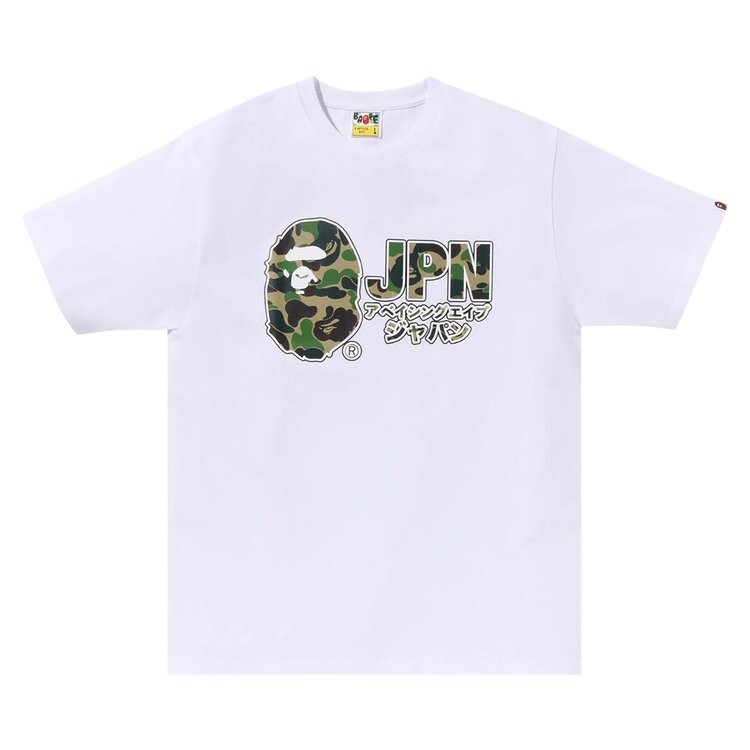 

Футболка BAPE ABC Camo Jpn Katakana 'White', белый