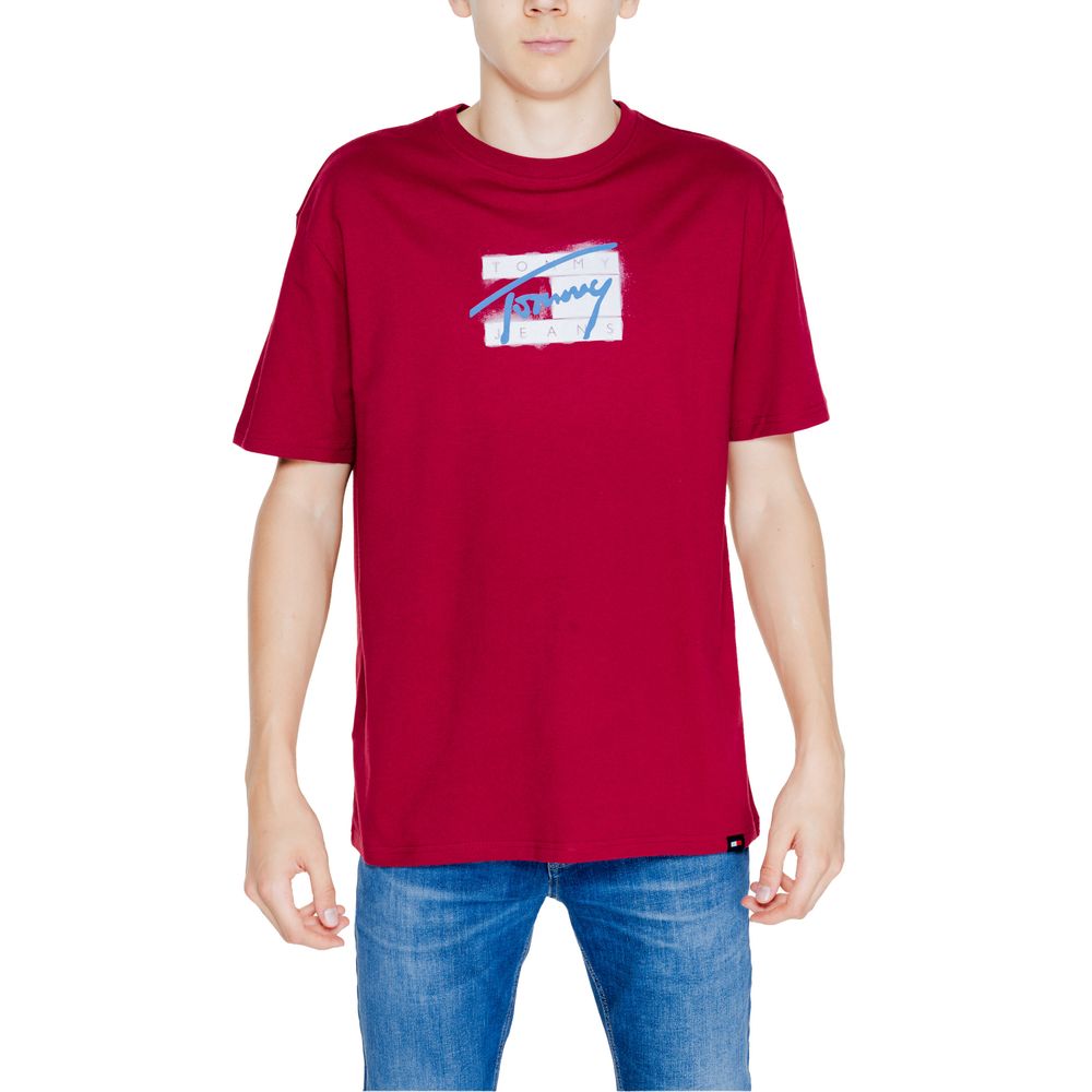 

Футболка Rigenerato цвета бордо из хлопка Tommy Jeans