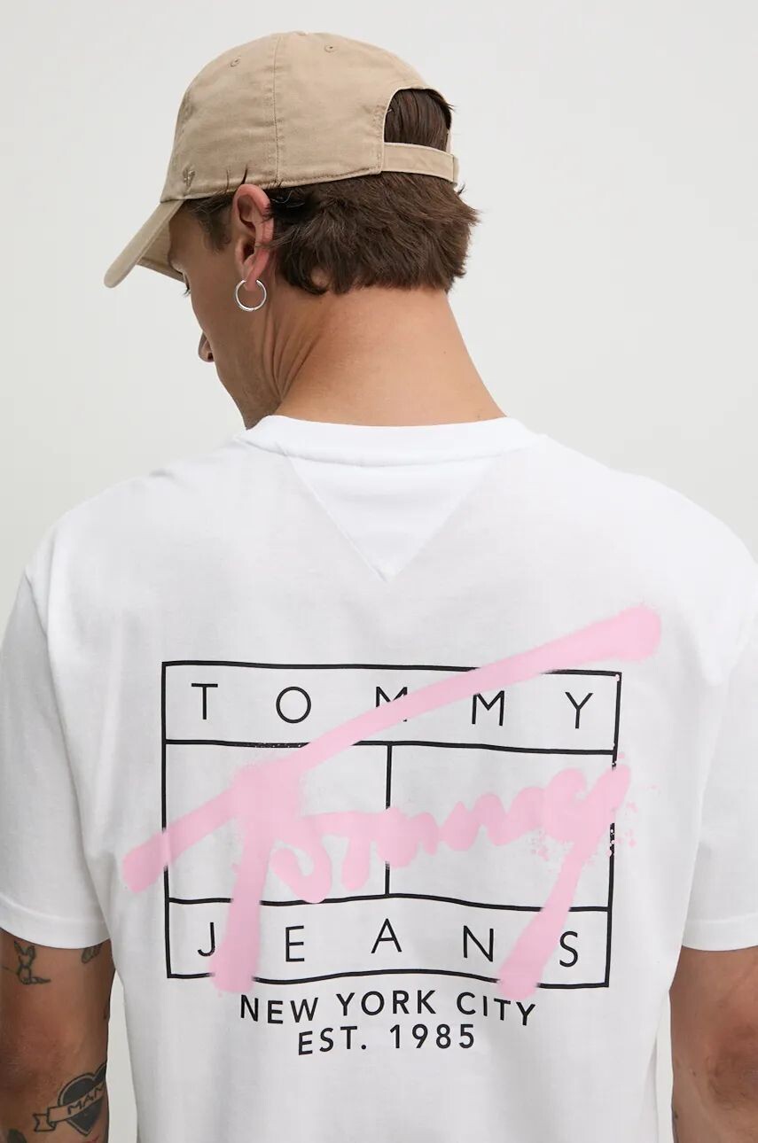 

Хлопковая футболка Tommy Jeans, белый
