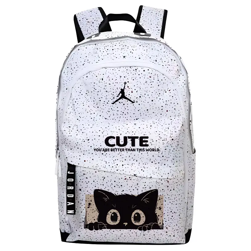 

Jordan Полиэстеровый рюкзак обычный унисекс Baby's Breath, Black Cat Head