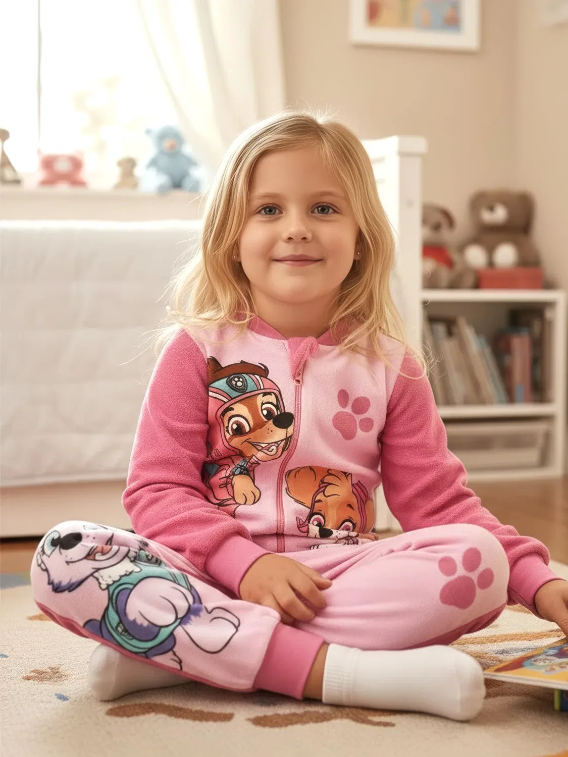 Комбинезон микрофлис, Paw Patrol, розовый/розовый — фото 3
