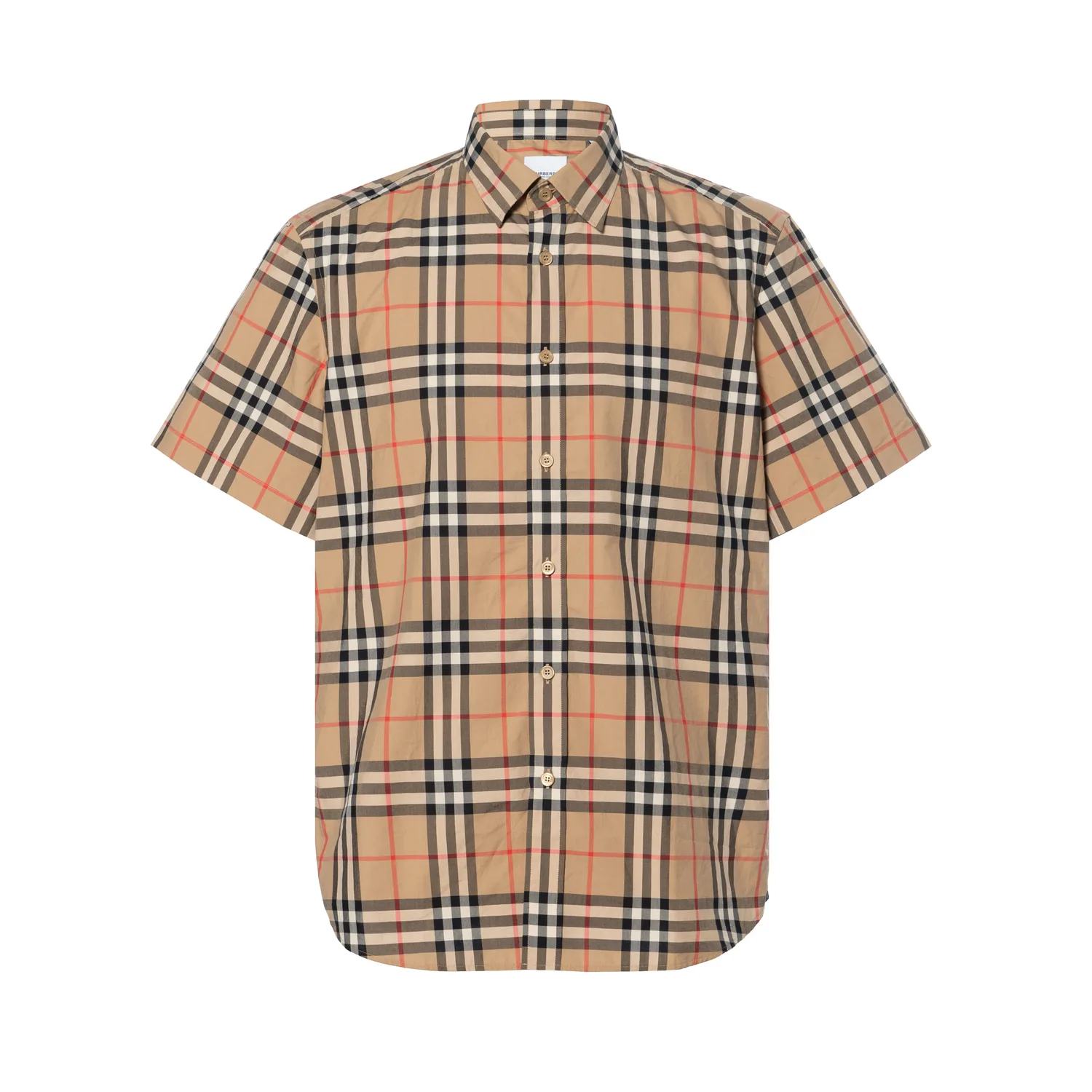Рубашка Burberry Хлопковая s/s check, верблюжий