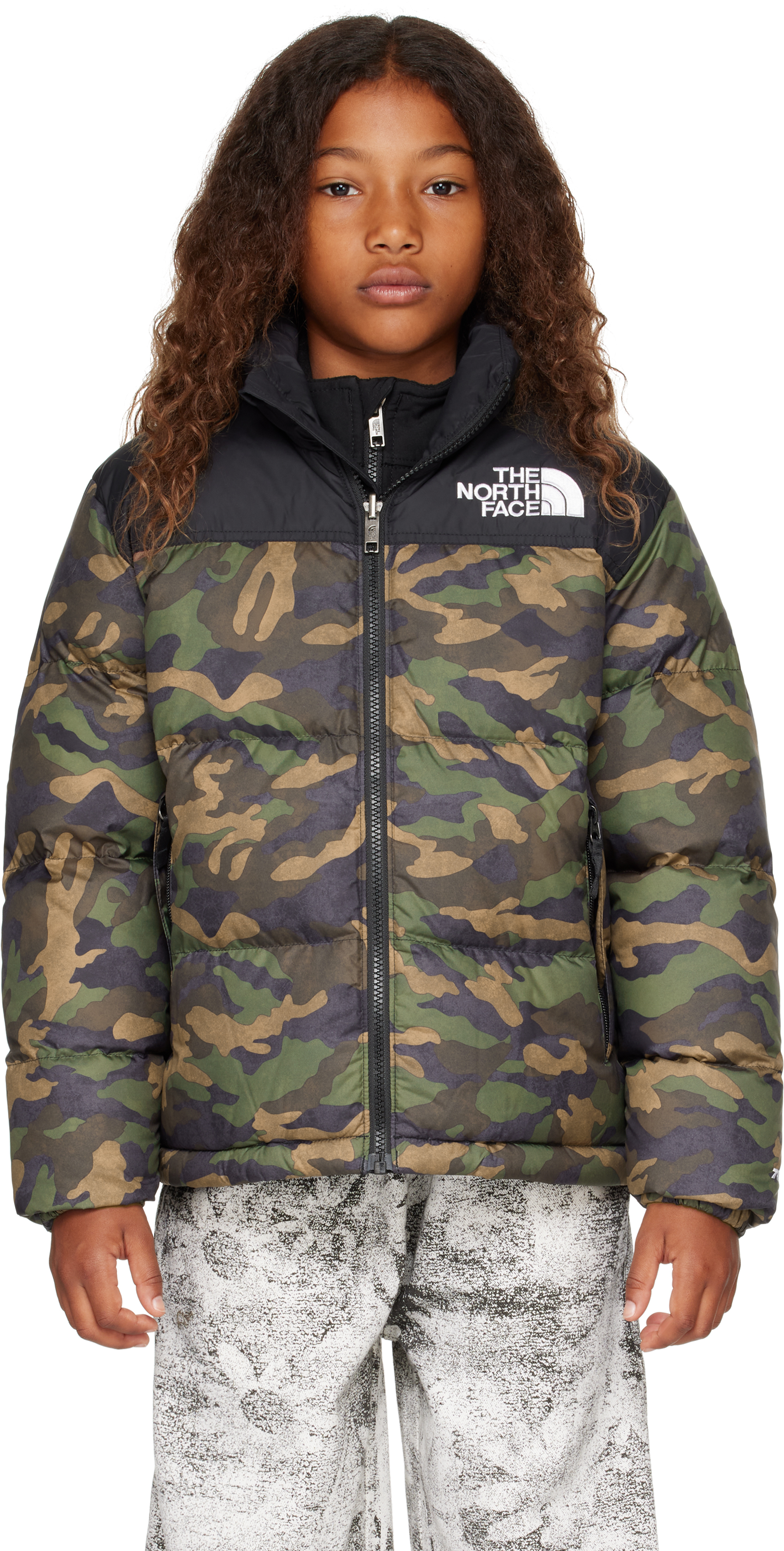 

Big Kids Хаки 1996 Ретро Nuptse пуховик The North Face Kids