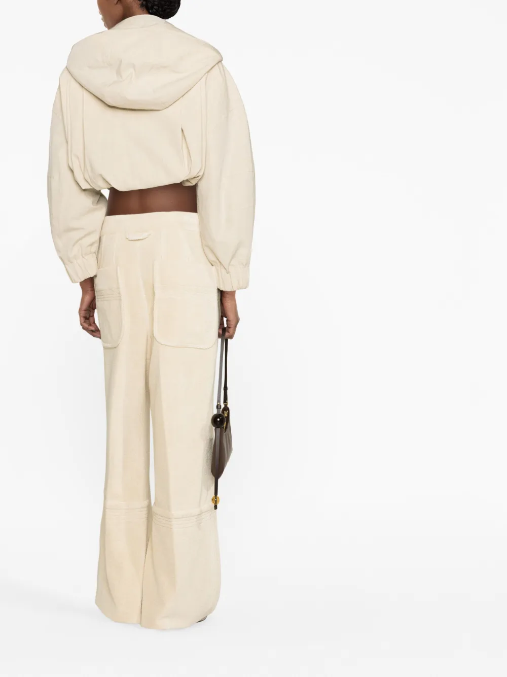Расклешенные брюки широкого кроя JACQUEMUS, нейтральный — фото 4
