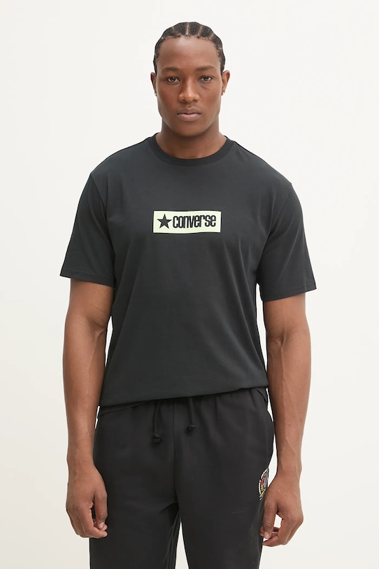 

Хлопковая футболка Converse, черный