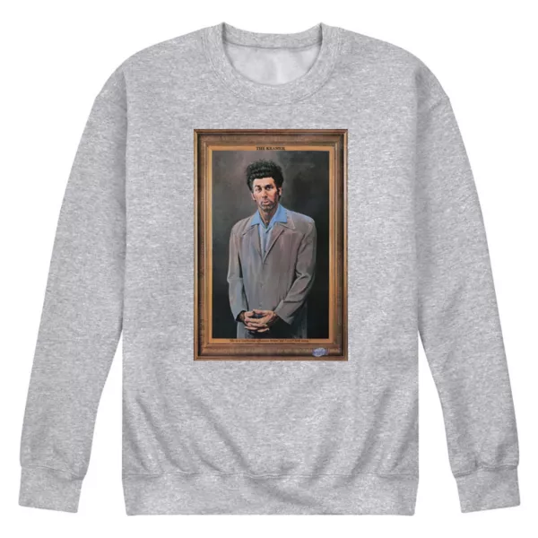 

Мужская флисовая толстовка Seinfeld Kramer Portrait Licensed Character, серый