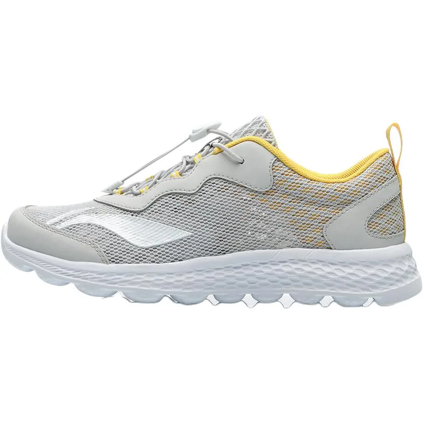 YOUNG Детские кроссовки Li-Ning YOUNG для бега, противоскользящие, износостойкие, низкие, цвет stone gray