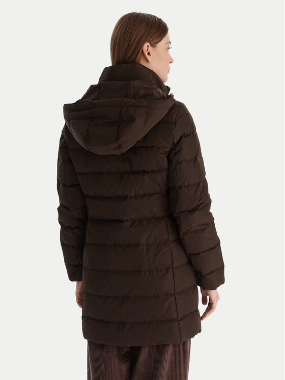 Пуховик slim fit WW0WW47540 Tommy Hilfiger, коричневый — фото 4