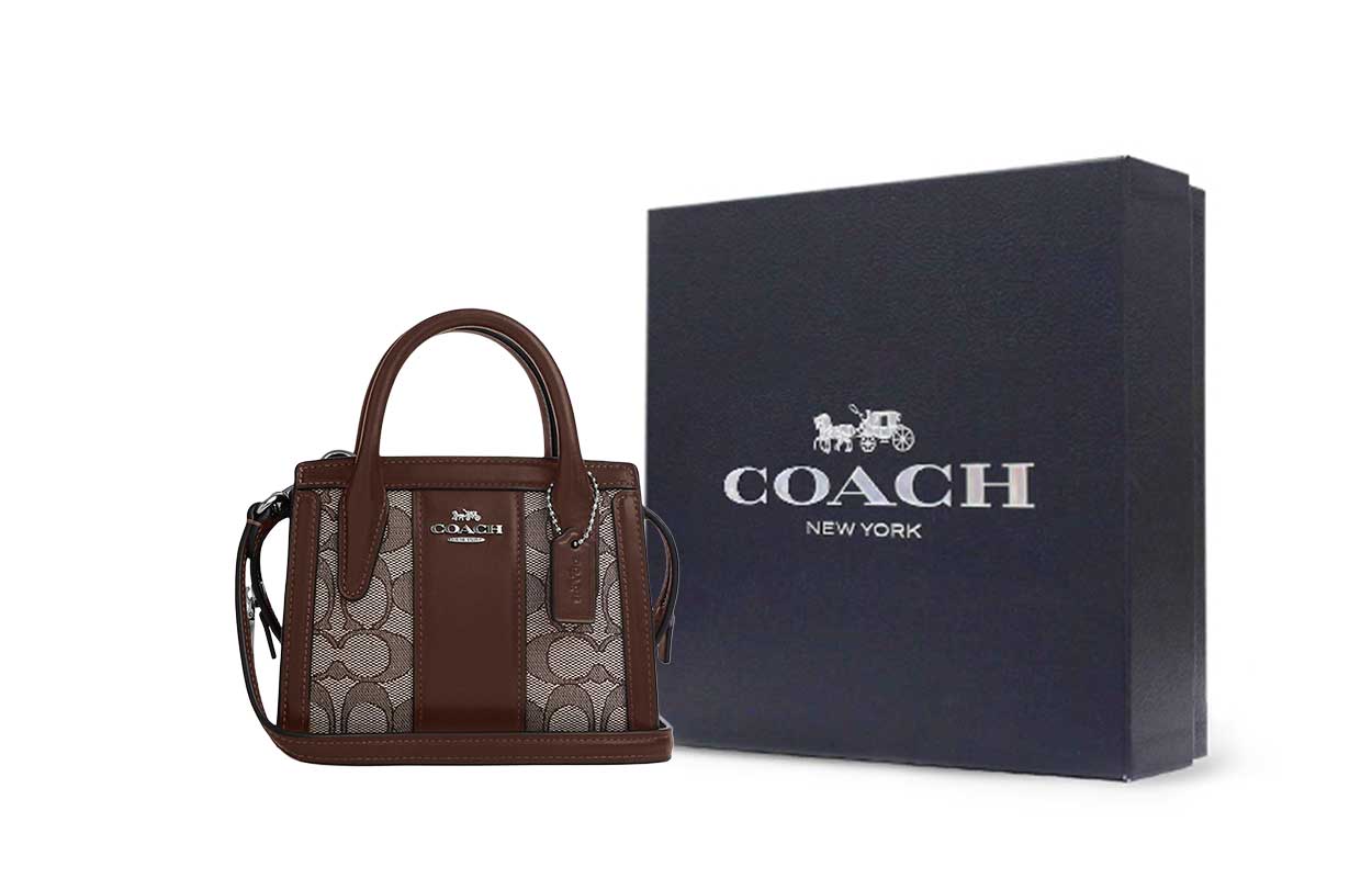 

COACH Утонченная кожаная сумка через плечо мини женская кроссбоди клатч