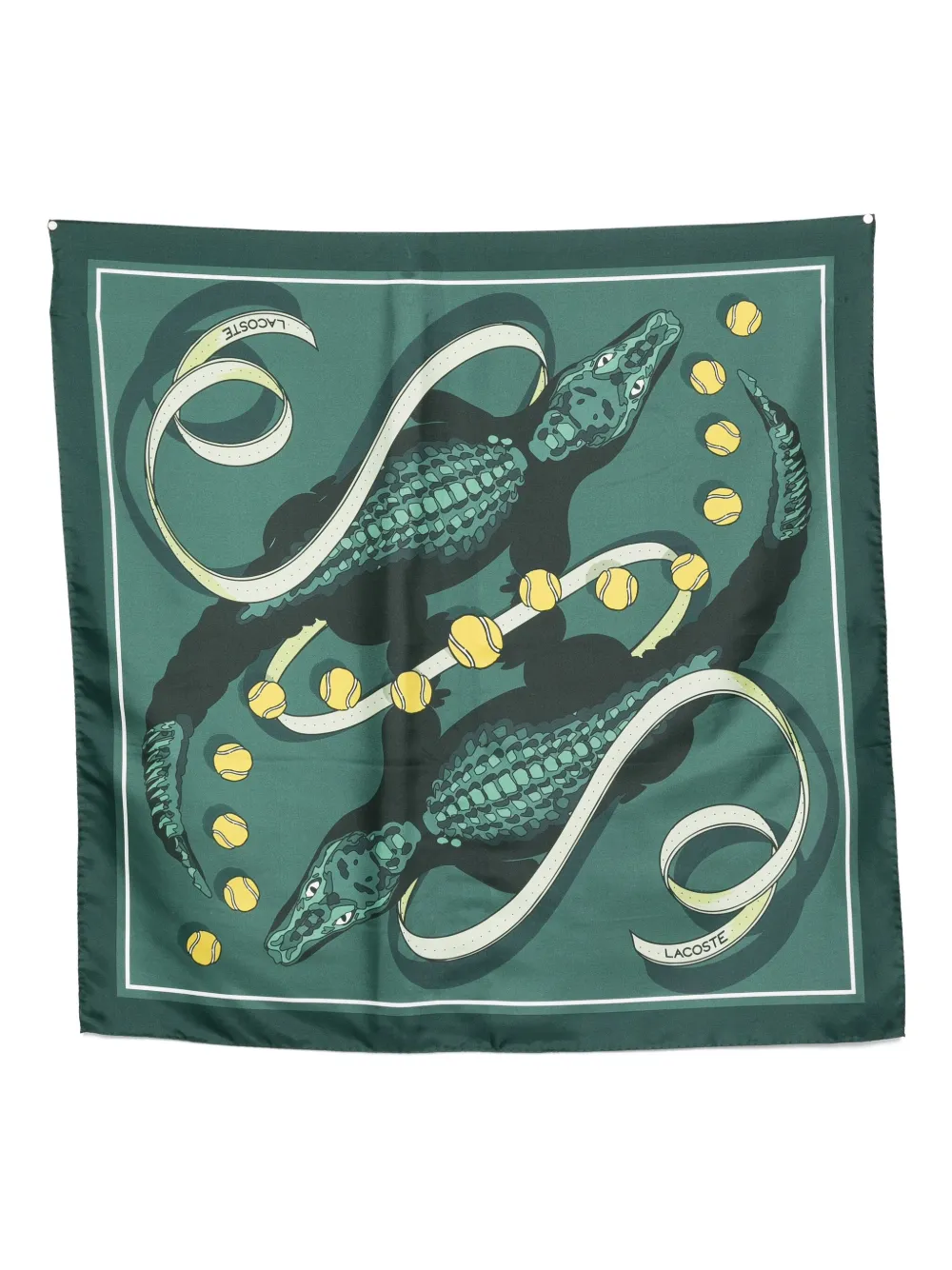

Шелковый шарф Lacoste, зеленый