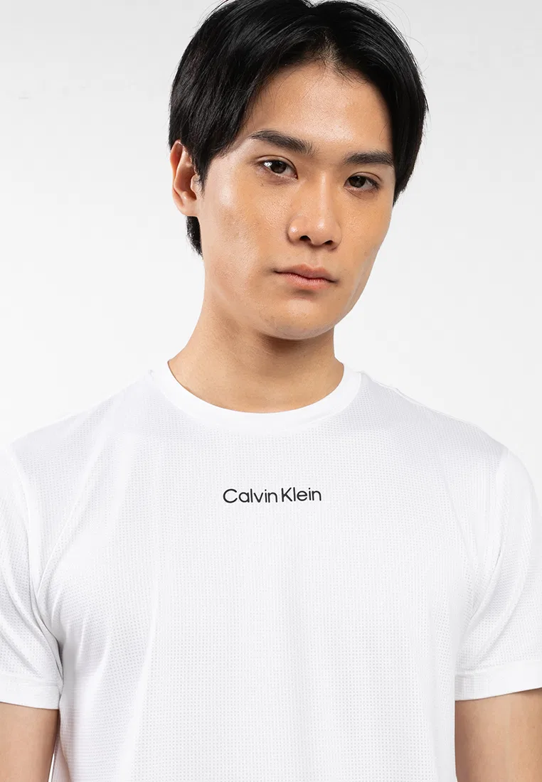 Футболка спортивная, дышащая быстросохнущая, Calvin Klein Sport, белый — фото 3