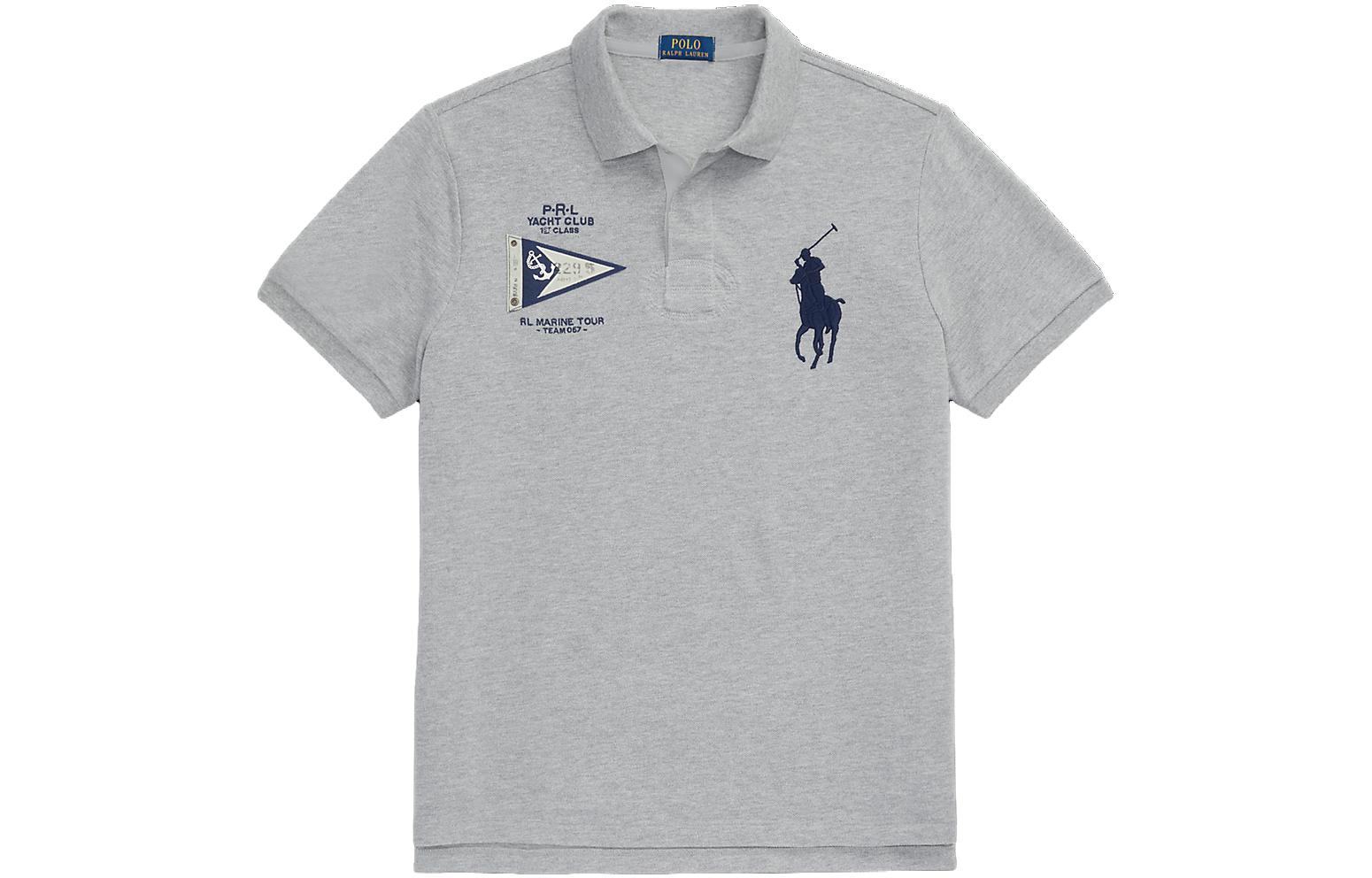 

Весна-Лето 2023 Футболка поло мужская серая Polo Ralph Lauren