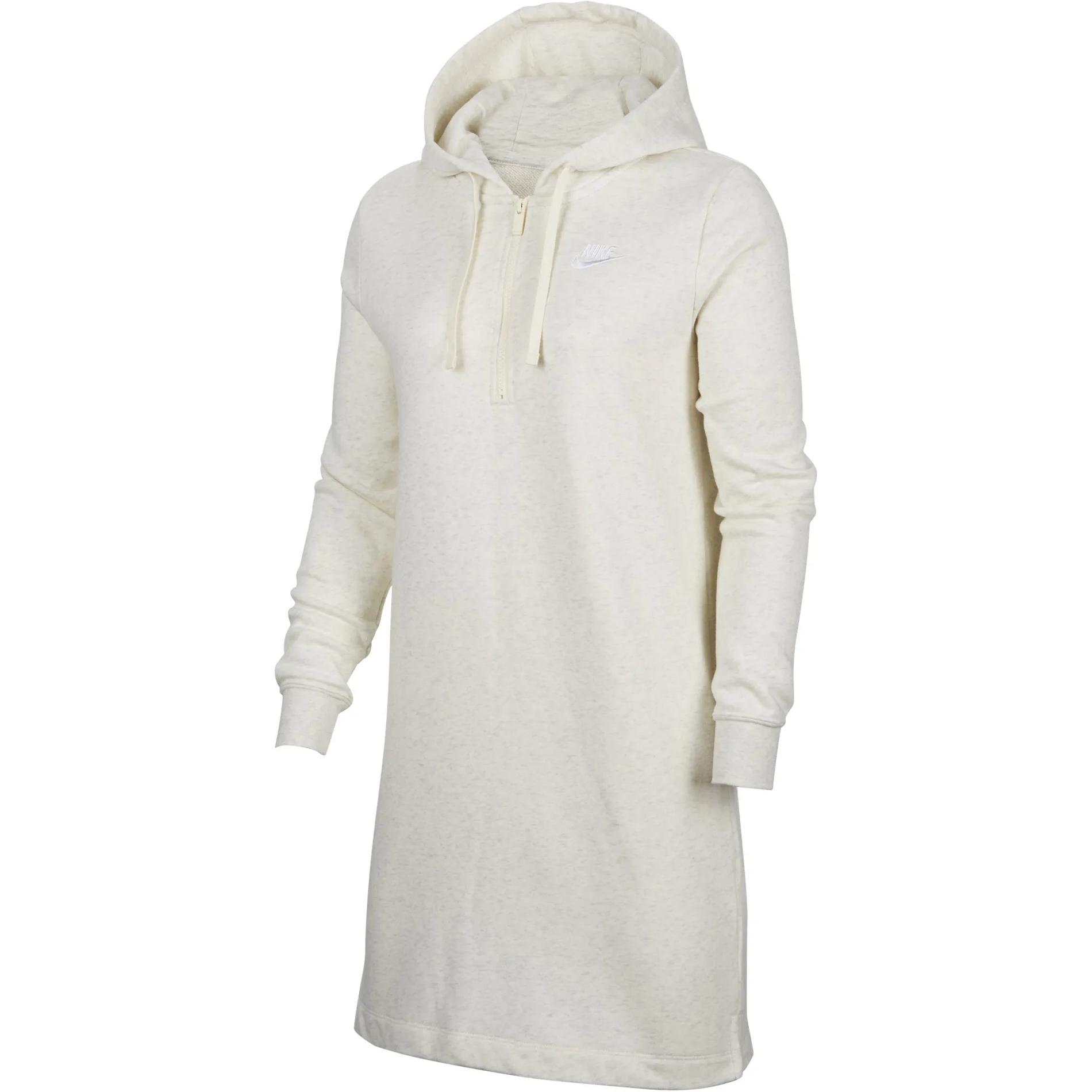 

Женское платье с длинными рукавами смешанного цвета овсянка/белый Nike